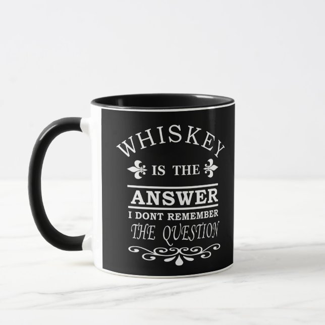 Whiskey quotes funny alcohol sayings mug (Left)