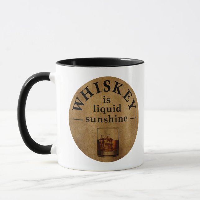 Whiskey quotes funny alcohol sayings mug (Left)