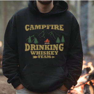 Whiskey quotes funny camping camper sayings hoodie