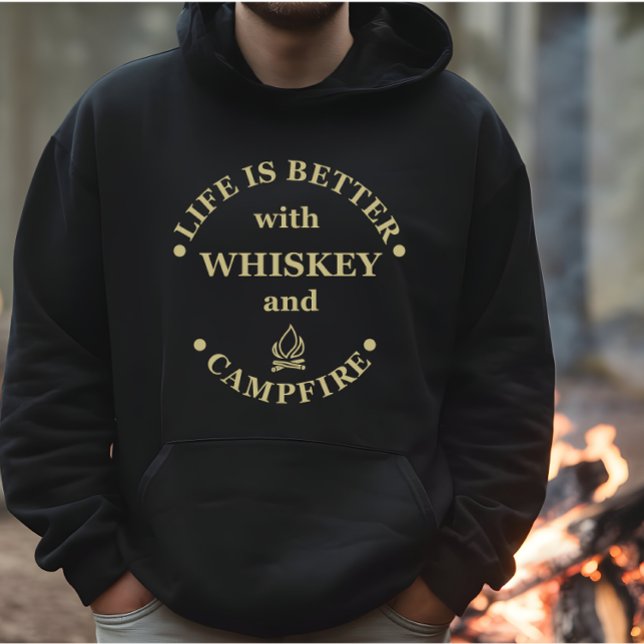 Whiskey quotes funny camping camper sayings  hoodie (Creator Uploaded)