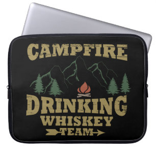 Whiskey quotes funny camping camper sayings laptop sleeve