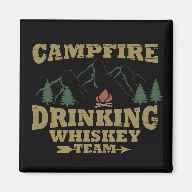 Whiskey quotes funny camping camper sayings  magnet (Front)