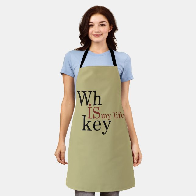 Whiskey quotes funny drinking alcohol sayings apron (Worn)