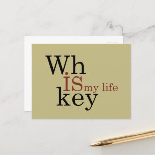 Whiskey quotes funny drinking alcohol sayings holiday postcard