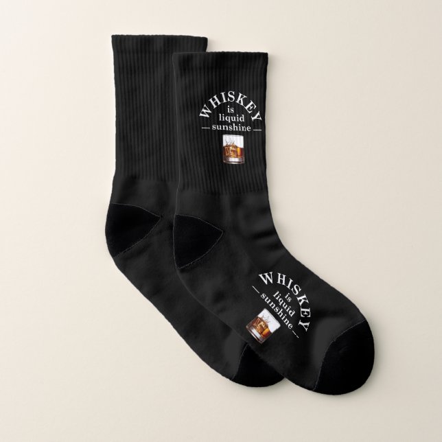 Whiskey quotes funny drinking alcohol sayings socks (Pair)