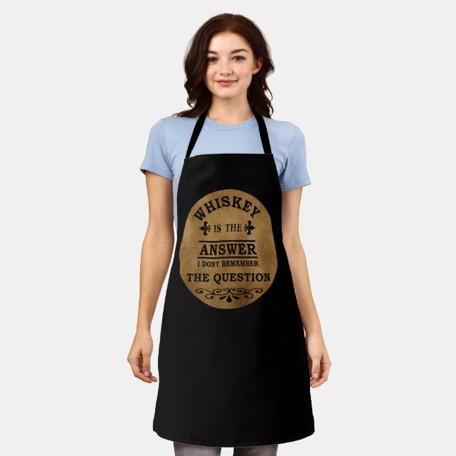 Whiskey quotes funny drinking sayings apron (Worn)