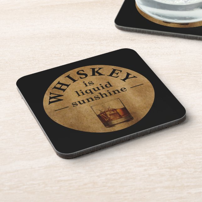 Whiskey quotes funny drinking sayings coaster (Left Side)