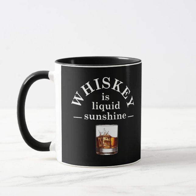Whiskey quotes funny drinking sayings mug (Left)