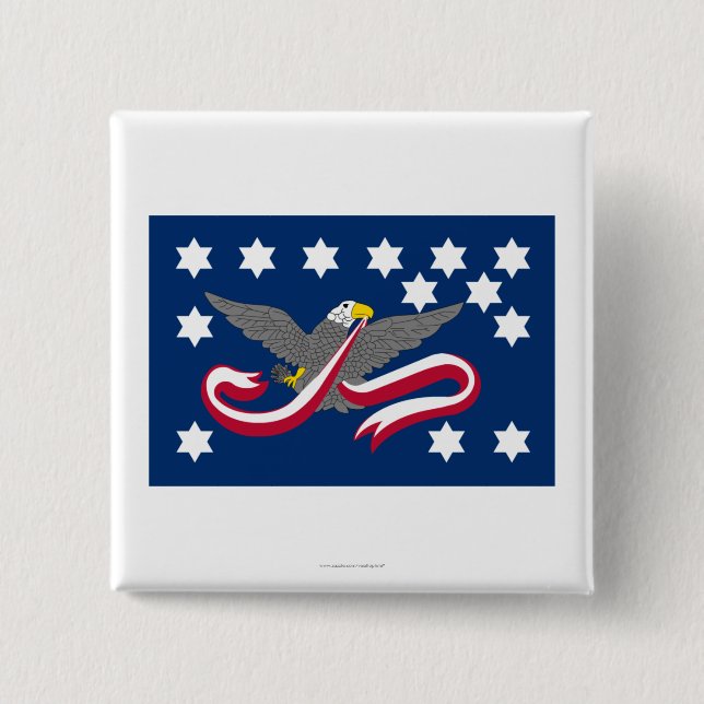 Whiskey Rebellion Flag 2 Inch Square Button (Front)