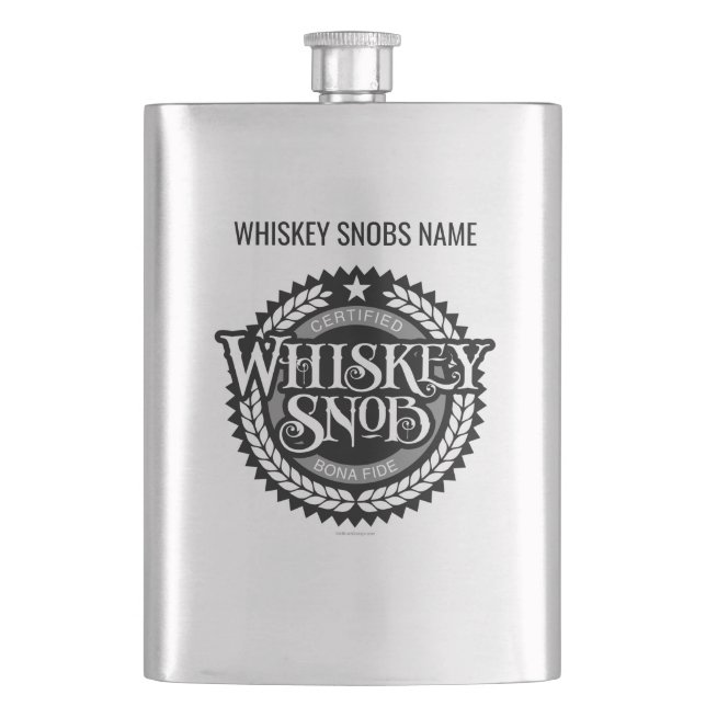 Whiskey Snob Hip Flask (Front)