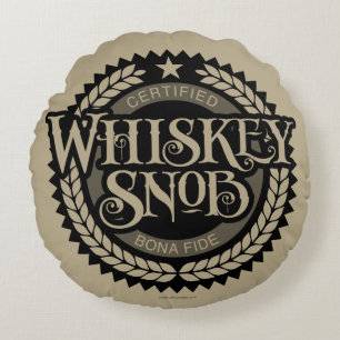 Whiskey Snob Round Pillow