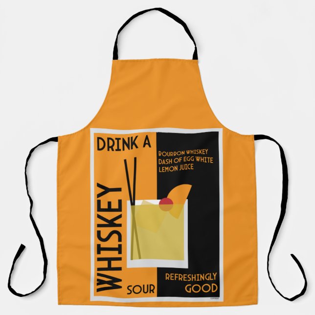 Whiskey Sour Cocktail  Apron (Front)