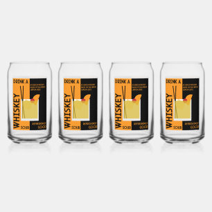 Whiskey Sour Cocktail   Paper Coaster Can Glass