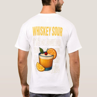 Whiskey Sour T-shirt - Classic Bourbon cocktail