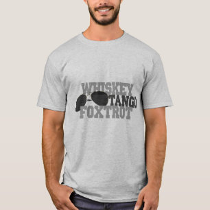 Whiskey Tango Foxtrot - Aviation Glasses T-Shirt
