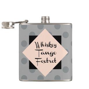 Whiskey Tango Foxtrot Funny Hip Flask