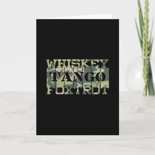 Whiskey Tango Foxtrot WTF Green Camouflage Card