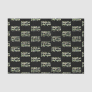 Whiskey Tango Foxtrot WTF Green Camouflage Tissue Paper