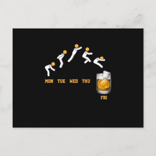 Whiskey Week Jump Whiskey Alcohol Postcard
