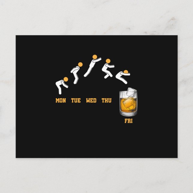 Whiskey Week Jump Whiskey Alcohol Postcard (Front)