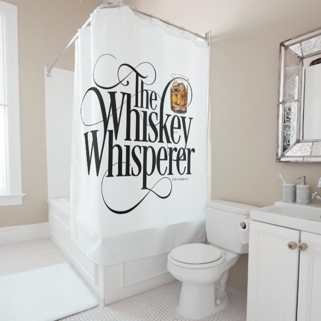 Whiskey Whisperer Shower Curtain (In Situ)