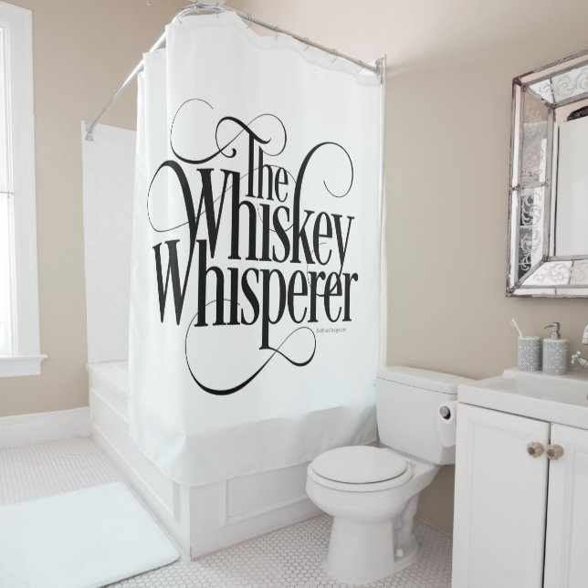 Whiskey Whisperer Shower Curtain (In Situ)