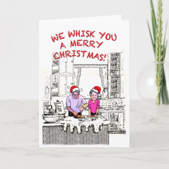 Whisking you Merry Christmas Holiday Card (Front)