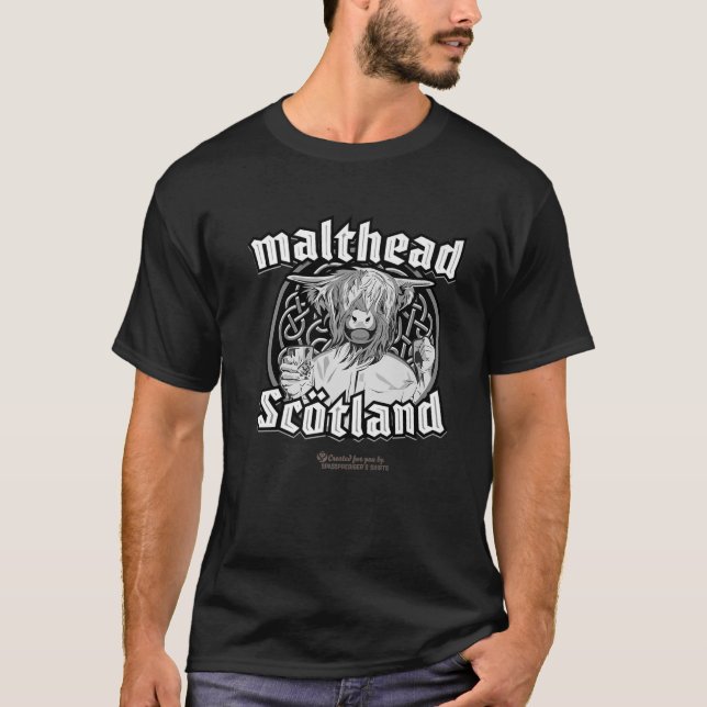 Whisky Statement Malthead Scotland Whisky T-Shirt (Front)