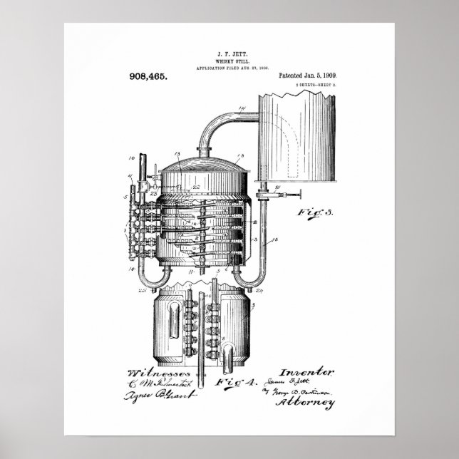 Whisky still patent poster (Front)
