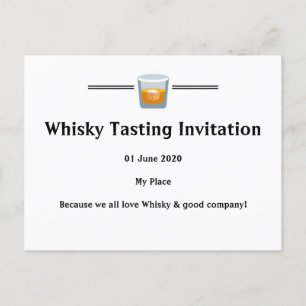 Whisky Tasting Invitation Postcard