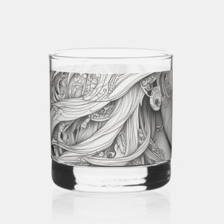 Whisky Verre à roches imprimées : La beauté captivante av