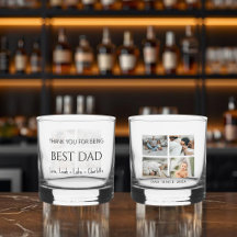 Verre à Whiskey Personnalisé Meilleur Papa Moderne