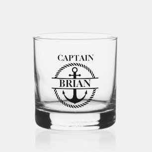 Whisky Verre à Whiskey Personnalisé pour Capitaine de Bat