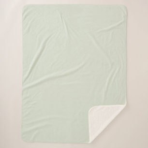 Whisper Green Solid Colour Sherpa Blanket