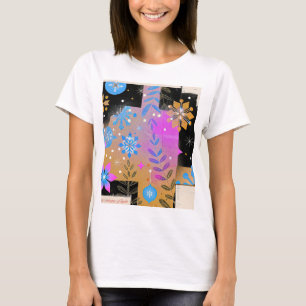Whisper of Light - Artistic Pink Blue Gold T-Shirt