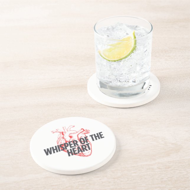 Whisper of the Heart – Elegant Minimalist Coaster (Side)