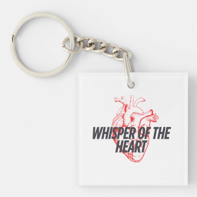 Whisper of the Heart – Elegant Minimalist Keychain (Front)