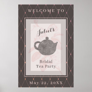 Whisper rose et DeepTaupe Affiche de bienvenue de 