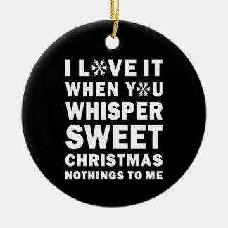 Whisper Sweet Christmas Nothings Christmas Black Ceramic Ornament