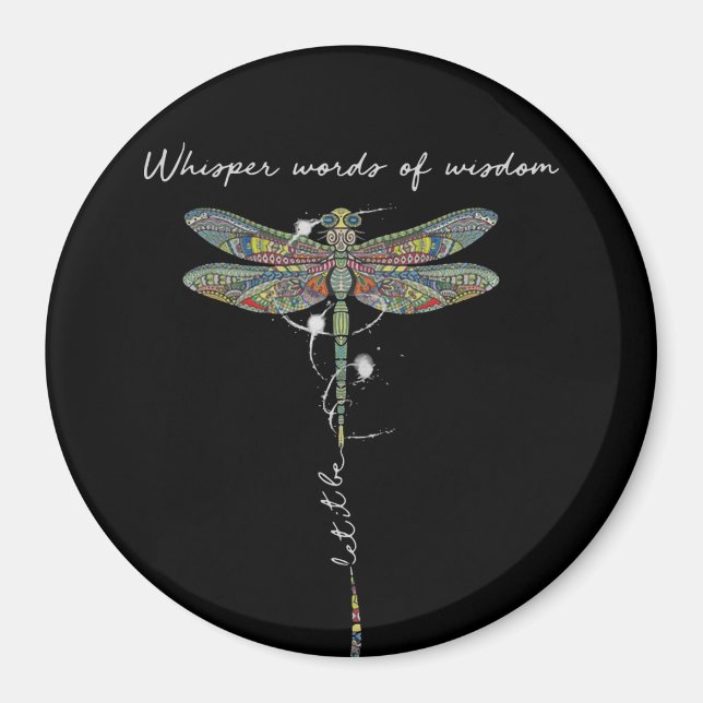 Whisper Words Of Wisdom Brocade Dragonfly Magnet (Front)
