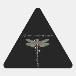 Whisper Words Of Wisdom Brocade Dragonfly Triangle Sticker