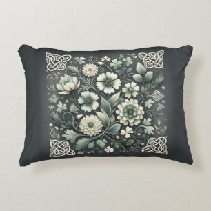Whispered Clover Knotwork Garden Accent Pillow