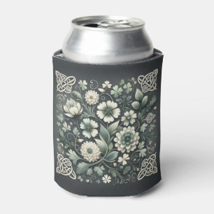 Whispered Clover Knotwork Garden Can Cooler