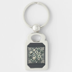 Whispered Clover Knotwork Garden Keychain
