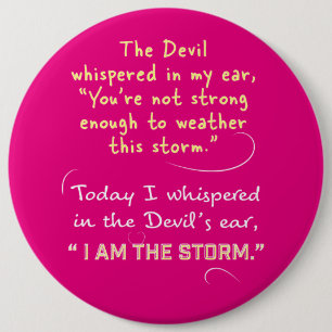 Whispered to the Devil I am the Storm buttons