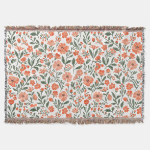 Whispering blossoms of grace throw blanket