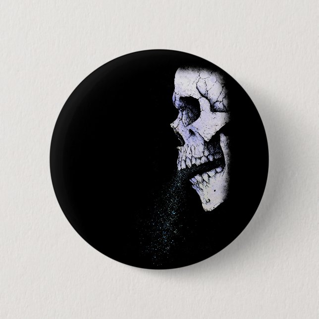 Whispering Bones 2 Inch Round Button (Front)