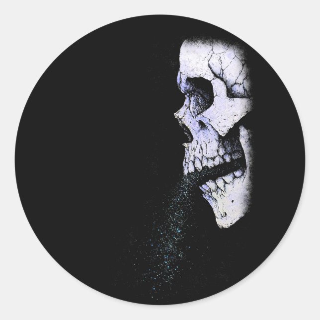 Whispering Bones Classic Round Sticker (Front)
