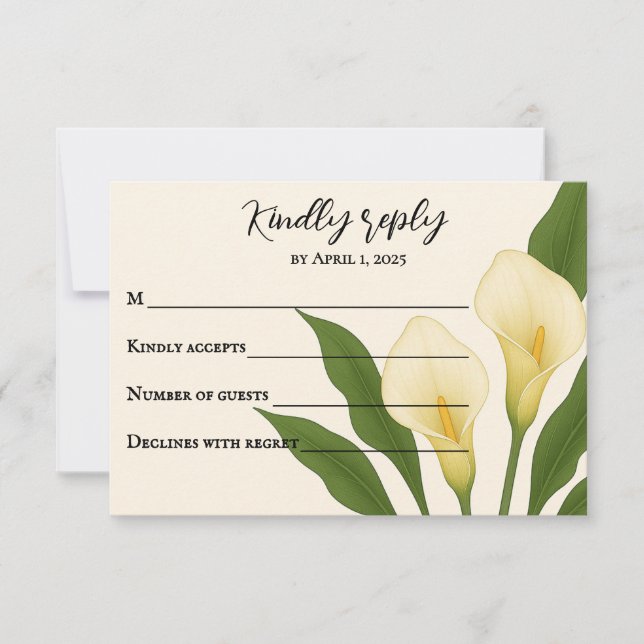Whispering Callas RSVP Card (Front)
