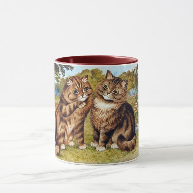 Whispering Cat, Louis Wain Mug (Center)